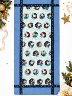 Handmade Christmas Table Runner 115×49 cm Cotton Pastoral Holiday Decor